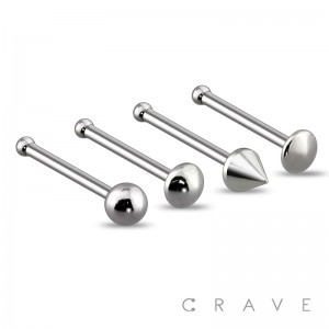 HIGH POLISH 22GA,20GA,18GA 316L SURGICAL STEEL NOSE BONE