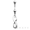 INFINITY DANGLE 316L SURGICAL STEEL NAVEL RING