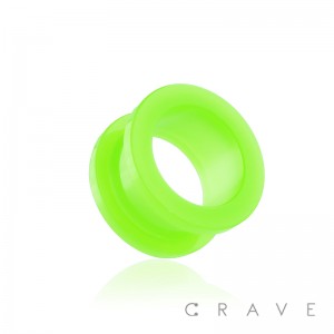 ALL ACRYLIC GREEN SCREW FIT TUNNEL PLUG