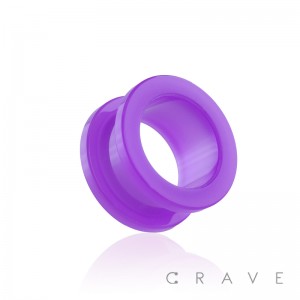ALL ACRYLIC PURPLE SCREW FIT TUNNEL PLUG