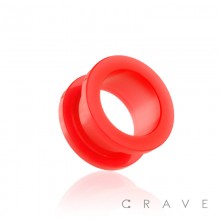 ALL ACRYLIC RED SCREW FIT TUNNEL PLUG