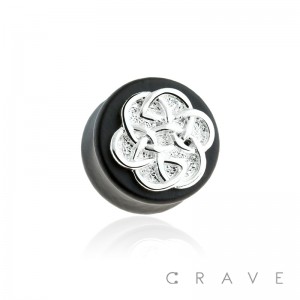 CELTIC DESIGN SOLID BLACK EBONY SADDLE PLUG