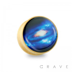 SPIRAL GALAXY PRINT ORGANIC SONO WOOD SADDLE PLUG