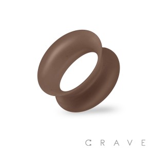 ULTRA THIN SILICONE BROWN TONE TUNNEL PLUG