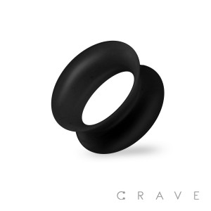 ULTRA THIN SILICONE BLACK TONE TUNNEL PLUG