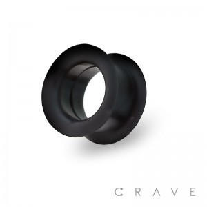 SILICONE BLACK TUNNEL PLUG