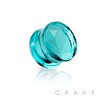FACETED GLASS CUT DOUBLE FLARED PLUG