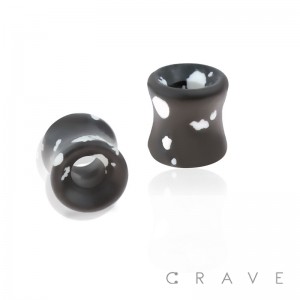 GREY HOLLOW TUNNEL SEMI PRECIOUS HOWLITE STONE SADDLE PLUG