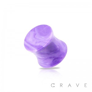 PURPLE AGATE SEMI PRECIOUS STONE SOLID SADDLE PLUGS