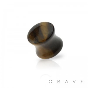 SEMI PRECIOUS TIGER EYE STONE SADDLE PLUG