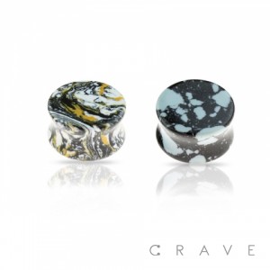 SEMI PRECIOUS MARBLE TONE STONE SOLID SADDLE PLUG