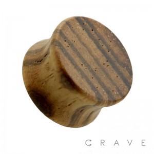 "Dark Brown" Organic Wood Saddle Fit Double Flared Plug