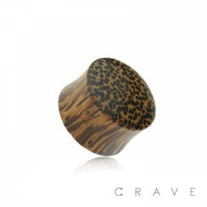 ORGANIC COCONUT WOOD CONVEX SOLID SADDLE PLUG