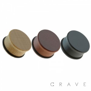 ORGANIC SINGLE FLARED SONO WOOD PLUG WITH O-RING