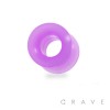 BASIC SIZE FLEXIBLE SILICONE DOUBLE FLARED VIBRANT COLOR TUNNEL PLUG