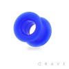 BASIC SIZE FLEXIBLE SILICONE DOUBLE FLARED VIBRANT COLOR TUNNEL PLUG