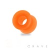 BASIC SIZE FLEXIBLE SILICONE DOUBLE FLARED VIBRANT COLOR TUNNEL PLUG