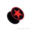 "Star" Embossed Ultra Flexible Silicone Double Flare Plug
