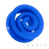 ULTRA FLEXIBLE SILICONE SPIRAL DOUBLE FLARED FLAT PLUG