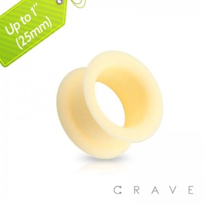 FLEXIBLE DOUBLE FLARED FLESH TONE TUNNEL PLUG UP TO 1