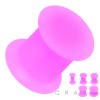 FLEXIBLE DOUBLE FLARED VIBRANT COLOR SILICONE FLAT PLUG