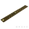 CROSS CENTERED METAL STUDS LEATHER BRACELET WITH ADJUSTABLE BUTTON CLOSURE