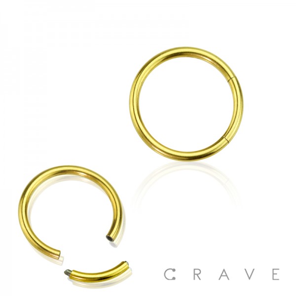GOLD PLATED OVER 316L SURGICAL STEEL SEGMENT RING