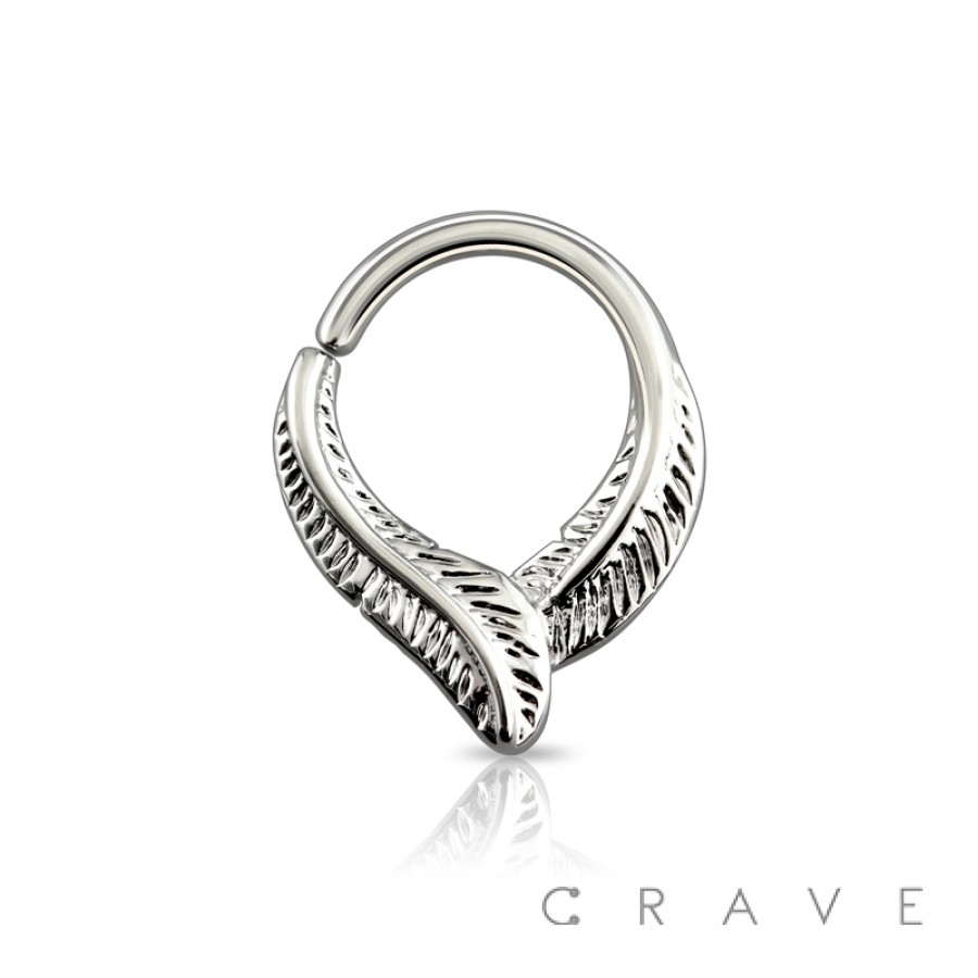 16G FEATHER SEPTUM RING