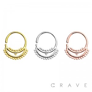DOUBLE LAYER BUBBLE HOOP SEPTUM RING
