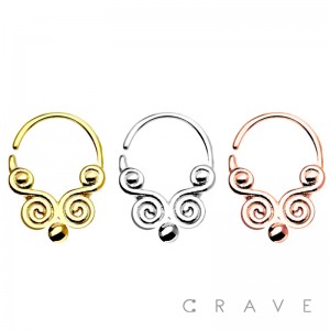 DOUBLE SWIRL SEPTUM RING