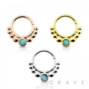 CAT EYE CENTERED HOOP SEPTUM RING