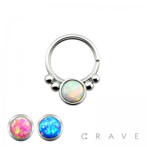 OPAL DROP HOOP SEPTUM RING