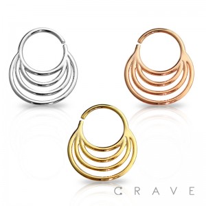 16G FOUR LAYER BIB SEPTUM RING