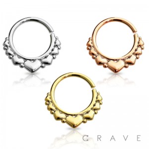HEART CLUSTERED SEPTUM RING