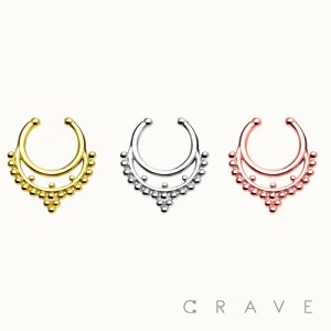 316L SURGICAL STAINLESS STEEL SNOW DROP FAKE SEPTUM HANGER