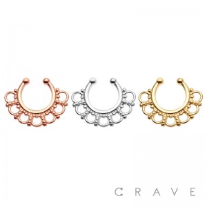 316L SURGICAL STAINLESS STEEL SUN-SHINE FAKE SEPTUM HANGER