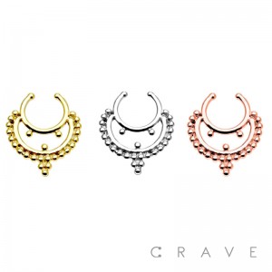 316L SURGICAL STAINLESS STEEL ROYAL DROP FAKE SEPTUM HANGER