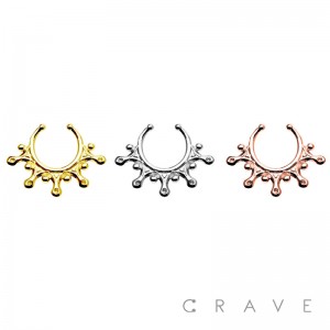 316L SURGICAL STAINLESS STEEL SPLASH FAKE SEPTUM HANGER