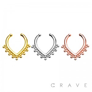 316L SURGICAL STAINLESS STEEL TEAR DROP FAKE SEPTUM HANGER