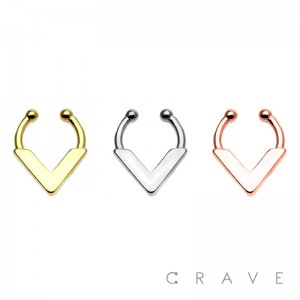 316L SURGICAL STAINLESS STEEL VICTORY DROP FAKE SEPTUM HANGER