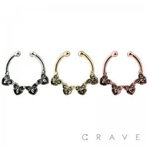 TRIBAL PENTA ANTIQUE FAKE SEPTUM HANGER