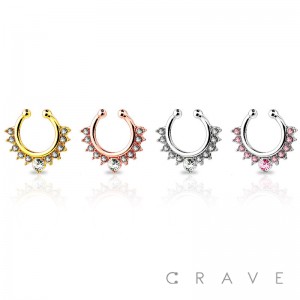 ROYAL PAVED GEM FAKE SEPTUM HANGER