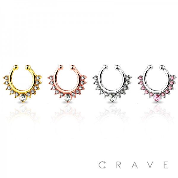 ROYAL PAVED GEM FAKE SEPTUM HANGER