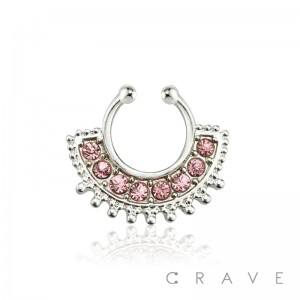 LARGE PAVED GEM FAKE SEPTUM HANGER