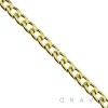 GOLD PLATED CUBAN CHAIN LINK STAINLESS STEEL BRACELET