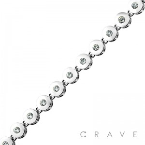 GEM EMBEDDED CHAIN LINK BRACELET