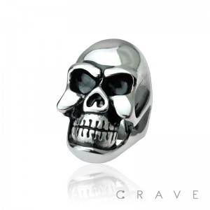 STAINLESS STEEL EVIL GRIM-SKULL RING