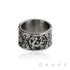 STAINLESS STEEL FOUR GUARDIAN GOD BIKER BAND RING