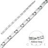 HIGH POLISHED SQUARE LINK CHAIN STAINLESS STEEL BRACELET