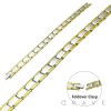 TWO-TONE STAINLESS STEEL LINK CHAIN BRACELET